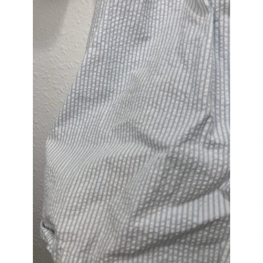 VTG Betti Terrell By Johnston Seersucker Girls 24M Dress Blue & White Sailboats